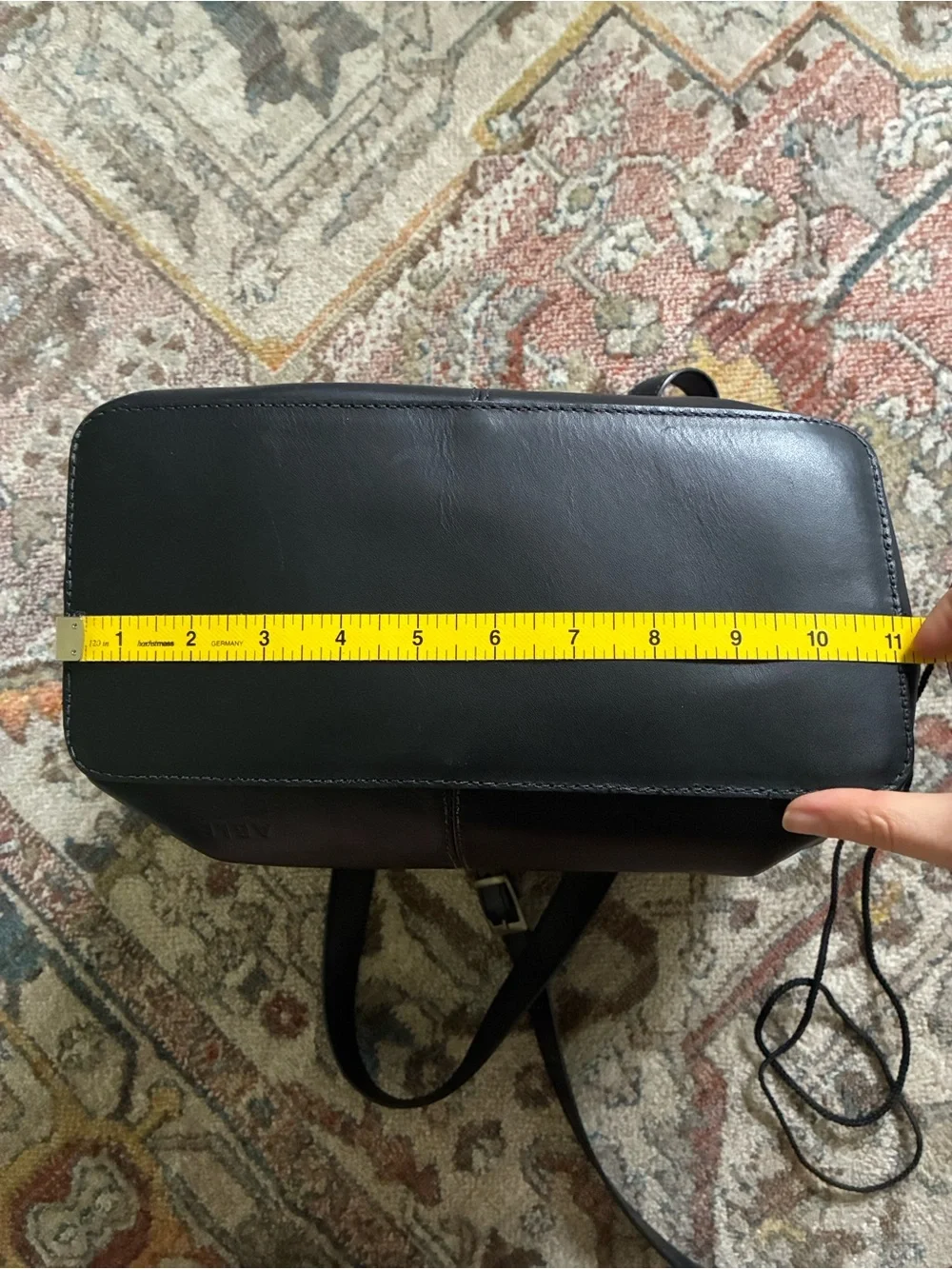 Classic Black Leather Bag - Able